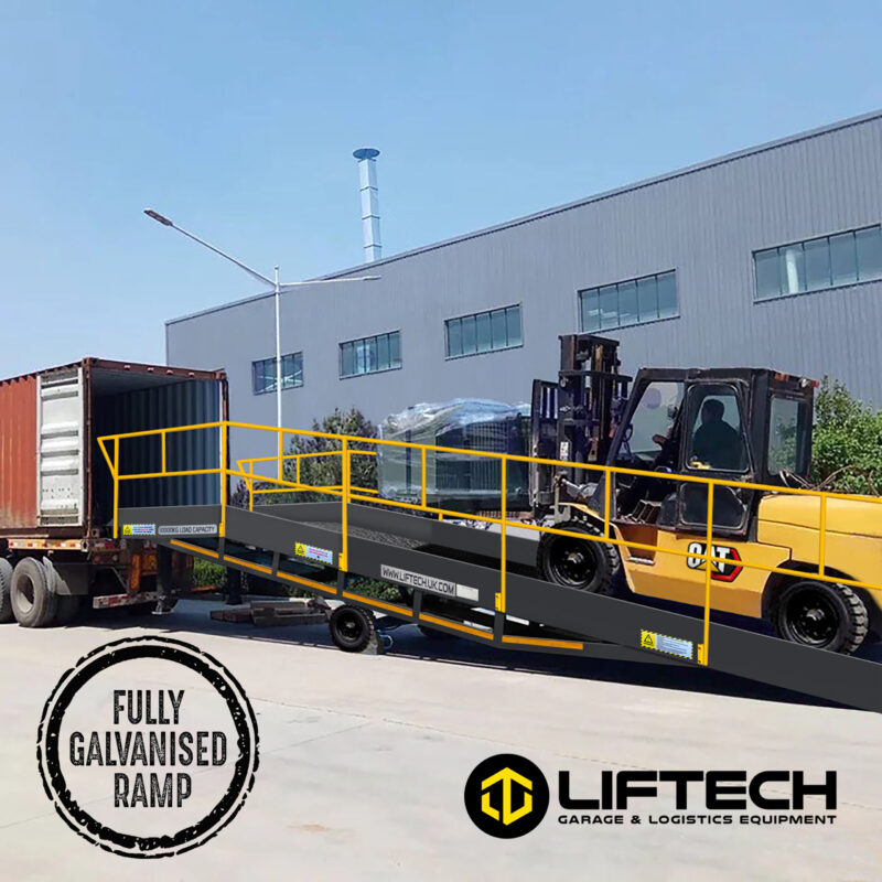 GALVANISED STEEL CONTAINER / LORRY RAMP /10 TON LOADING UNLOADING -NEW - FORKLIFT YARD/ DOCK RAMP